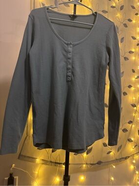 *3 for $15* Eddie Bauer Ribbed Henley Long-Sleeve Top